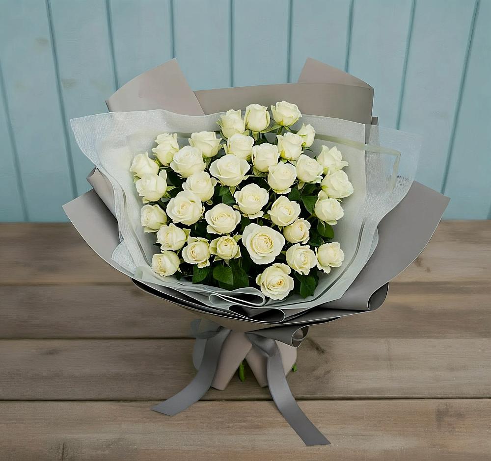 Букет Белоснежная нежность в Кургане
