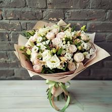 Букет цветов из:  Альстромерии, Розы и Хризантемы #REPLACE_PRED# Кургане