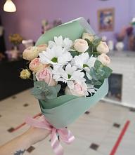 Букет милый в Кургане Букет цветов из: Хризантемы и Розы в Кургане