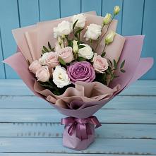 Букет цветов из:  Розы и Лизиантусы в Кургане