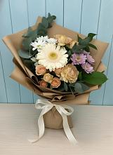 Букет цветов из:  Герберы и Хризантемы в Кургане