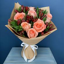 Букет цветов из:  Розы и Альстромерии #REPLACE_PRED# Кургане