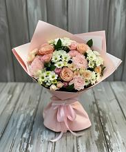 Букет цветов из:  Гвоздики, Розы и Хризантемы в Кургане