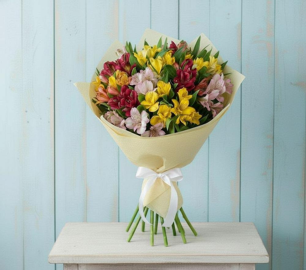 Букет цветов из: Альстромерии в Кургане